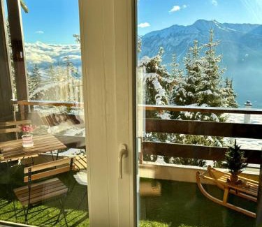 Randogne Apartment | Vue imprenable sur les Alpes et Parking privé gratuit