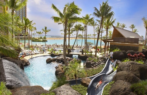 Waikiki Apartment | Waikiki Two story Penthouse 3 BR Hilton Hawaiian Village Lagoon Towers