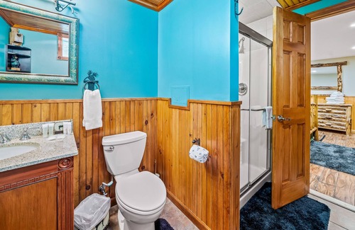 North Lake George Apartment | Walk-out apartment near lake & town with spacious yard, washer/dryer & fireplace