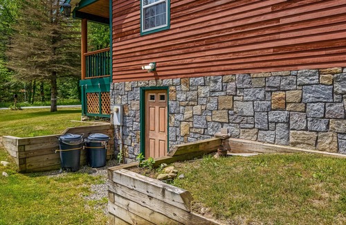 North Lake George Apartment | Walk-out apartment near lake & town with spacious yard, washer/dryer & fireplace