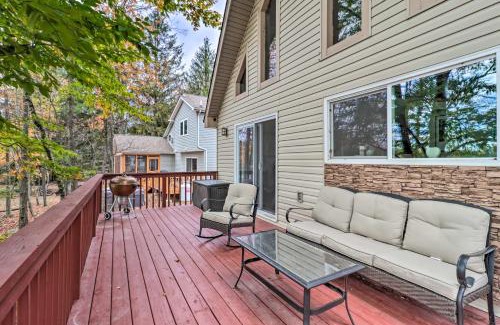 Pocono Lake House | Walk to Beach Lakefront Pocono Escape with Fire Pit