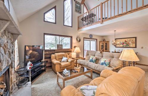 Pocono Lake House | Walk to Beach Lakefront Pocono Escape with Fire Pit
