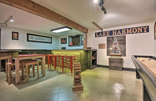Lake Harmony House | Walk to Lake Family Home with Game Room, Deck and BBQ