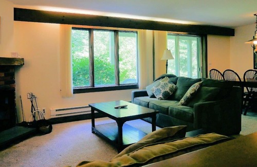 Bromley Mountain Condo | Walkout this trailside, Bromley's Bower House condo