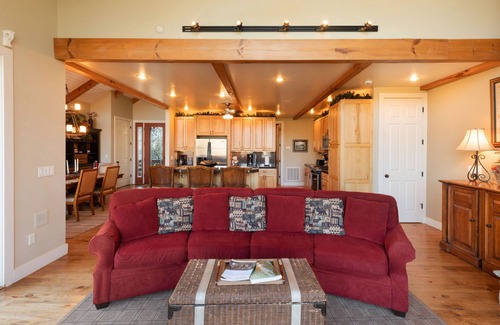Lake Toxaway House | Waterfall View! Large Deck, Hot Tub, Outdoor Fire Pit!