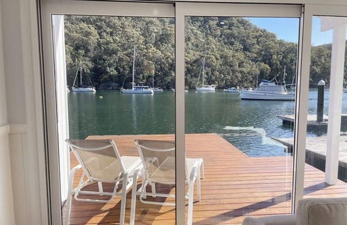 Church Point House | Waterfront Boathouse Stay with Open Deck and Views
