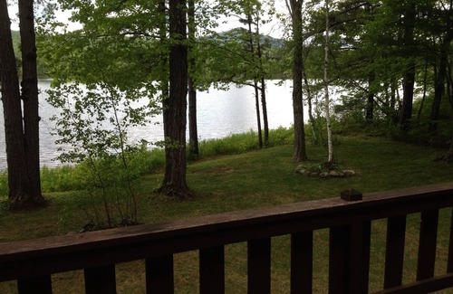 Conway Ski Chalet | Waterfront Chalet with private beach in the White Mountains of New Hampshire.