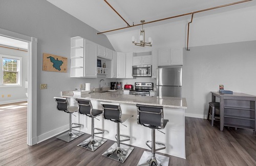 Elkhart Lake Condo | Waterfront Condo, Private Beach, Outdoor/Indoor Pools, & Walkable to Downtown