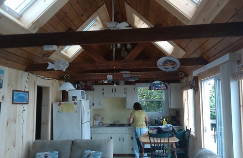 Campground Landing Cottage | Waterfront Cottages with Spectacular Sunset with wall of windows and AC