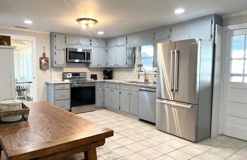 Lavonia House | Waterfront home for 12: pets welcome, covered deck, boat slip, beach area, grill