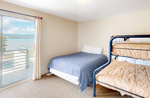 Laketown House | Waterfront home w/full kitchen & a large deck with beautiful Bear Lake Views