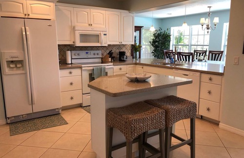Fort Pierce Shores House | Waterfront Island Home with Dock, Pool and close to the Beach!