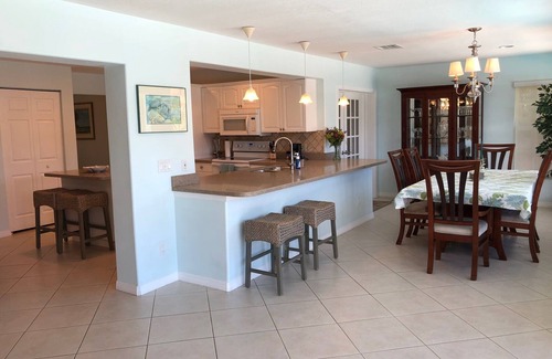 Fort Pierce Shores House | Waterfront Island Home with Dock, Pool and close to the Beach!