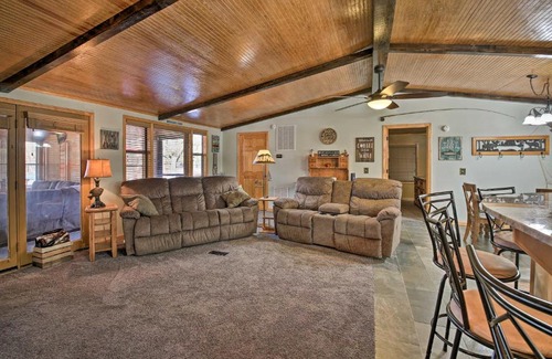 Mid America House | Waterfront Lake Hamilton House with Boat Dock!