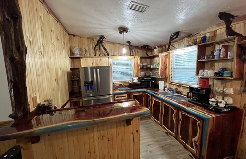 Old Homosassa House | Waterfront Retreat with fenced yard, porch + bar, canal views, NEW DOCK