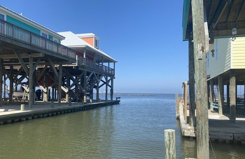Grand Isle RV Rental | Waterfront RV Lot in upscale neighborhood, water, electric, sewage provided
