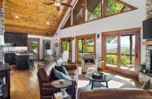 Vein Mountain Cabin | Welcome to Grandview Lodge! A 4 bedroom, 4 bath Mountain Sanctuary with Mtn View