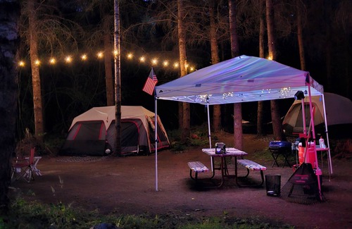 Pierce County RV Rental | Welcoming 2-Tent Site, 5 people, hussle-free camping.