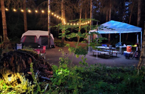 Pierce County RV Rental | Welcoming 2-Tent Site, 5 people, hussle-free camping.