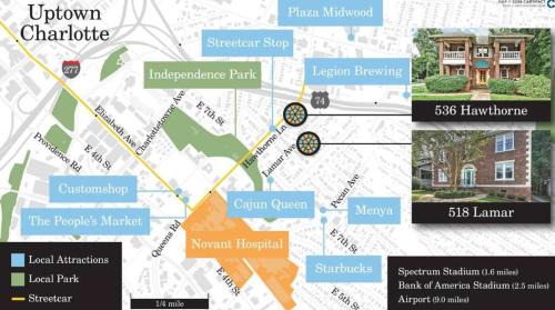 Charlotte House | Well Located 1 BR in Elizabeth with Covered Porch