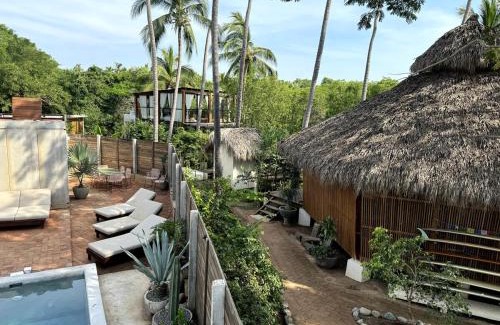 Saladita House | Wellness Compound 50m Saladita Surf Sauna Ice baths