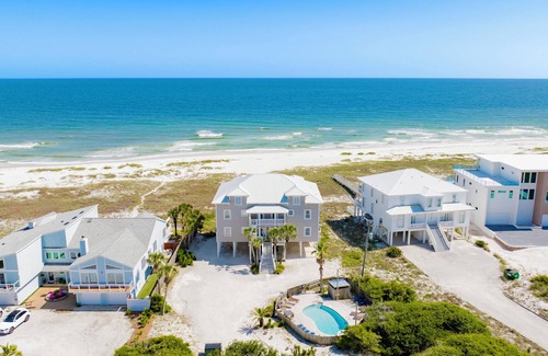 Ono Island House | West of Eden - Luxury Beachfront Home with Heated POOL, 12 BR, Sleeps 36, Amazin