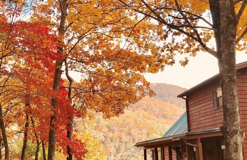 Upper Peachtree Cabin | Whiskey Barrel Lodge -With Mountain VIEWS