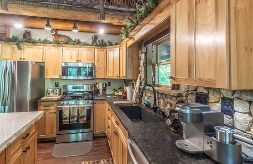 Tuckasegee Cabin | Whispering Forest - Luxury, Custom Mountain Cabin with a Private Waterfall and a Hot Tub!