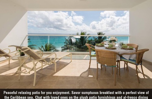 Maxwell Condo | White Sand Beach Front, Turquois Blue Ocean View, Pools, Hot tub, Guarded,5 star