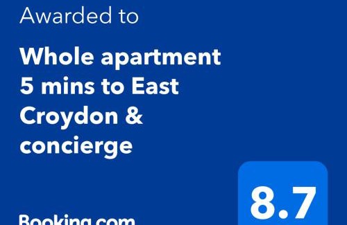 Fairfield Apartment | Whole apartment 5 mins to East Croydon & concierge