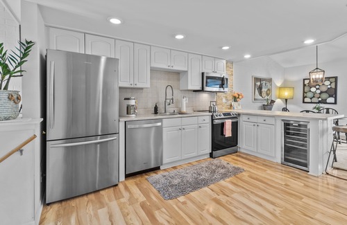 Lake Geneva Condo | Winter getaway with cozy fireplace in this Elegant Lake Geneva condo