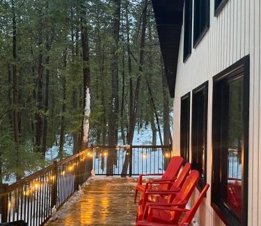 Chertsey Ski Chalet | Winter Lakefront Chalet - Serendipity Hideaway - Ski, Skate, Snowshoes & Relax by the Cozy Fire