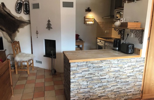 Saint-Sorlin-d'Arves Apartment | Winter/summer resort apartment for 6 people 55m² with fireplace and private garage