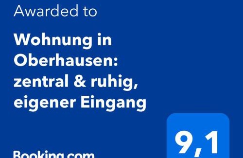 Oberhausen Apartment | Wohnung in Oberhausen: zentral & ruhig, eigener Eingang
