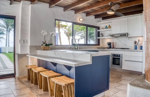Cerro Plano House | Wonderful beachfront property in Tivives with palm trees, private pool, and AC