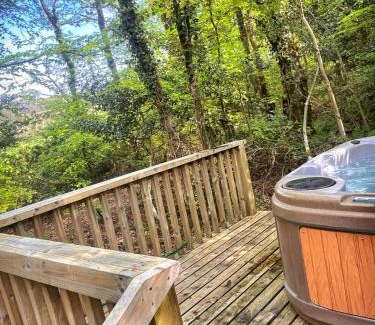 Llanybri Ski Chalet | Woodland View -Hot Tub-Tenby-Carmarthen-St Clears