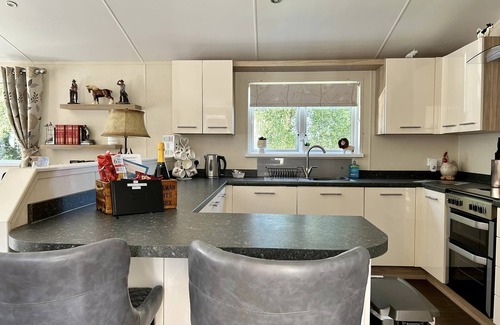 Morpeth Cabin | Woodys Lodge, 3 bedroom premier property on Felmoor Park, Hot tub, dog friendly.