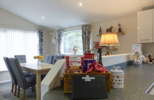 Morpeth Cabin | Woodys Lodge, 3 bedroom premier property on Felmoor Park, Hot tub, dog friendly.