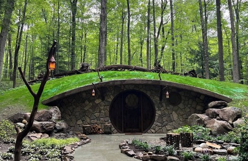 Newtonville House | WOW! A spectacular Hobbit House in the forest at June Farms!