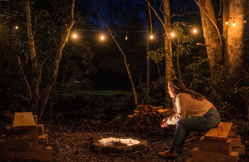 Brevard Apartment | Yurt Stay - Sauna - Creek View - Firepit