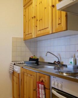 Sankt Moritz-Bad Apartment | Zentrale Wohnung in St. Moritz mit großem Balkon