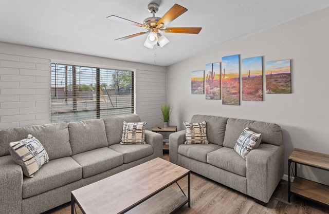 2 bedroom centrally located home with mountain views and large back yard