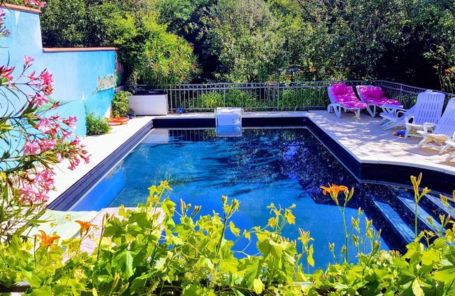 2 bedrooms and bathroom, garden and pool