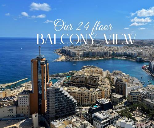 24th Floor Sea View Apart-Hotel in Mercury Tower St Julians