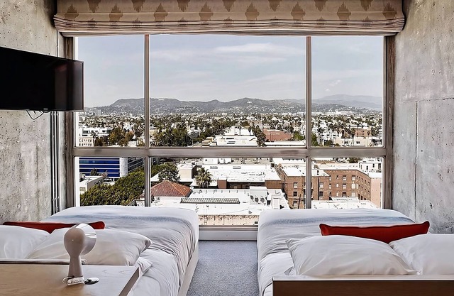 3x Hollywood Hills View Double Double Rooms at The LINE Hotel Los Angeles!