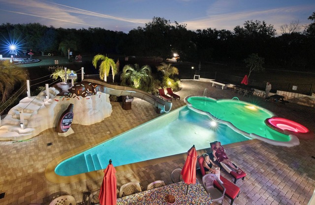 5 Acre Estate With 11 Bedrooms & Giant Pool w/Slide, Splash Park, & Crazy Golf!