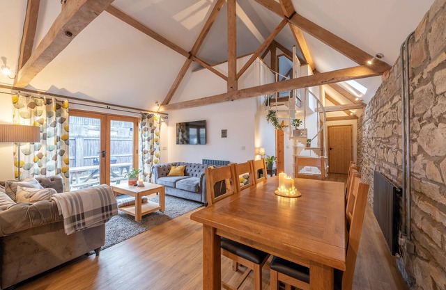 A Beautiful converted barn, sleeps 6 with own hot tub and enclosed garden