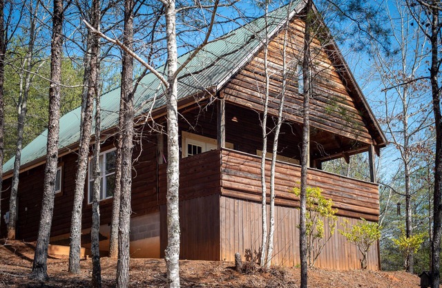A cabin in a private place yet close to activities