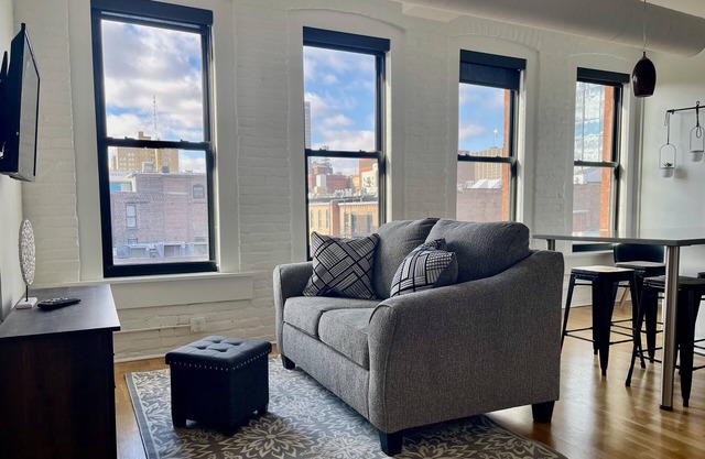 A historic 900 square foot Atrium loft in the heart of the Old Market