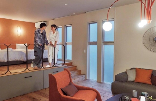 A luxurious inn with a coralcolored interiorEmer / Miyakojima Okinawa